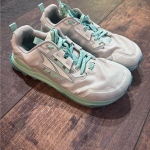 Altra Lone Peak Trail Running Shoes | Women’s 8 Wide | Zero Drop | Mint Teal